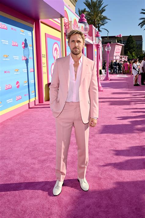 gucci pink suit sitting|ryan gosling pink gucci.